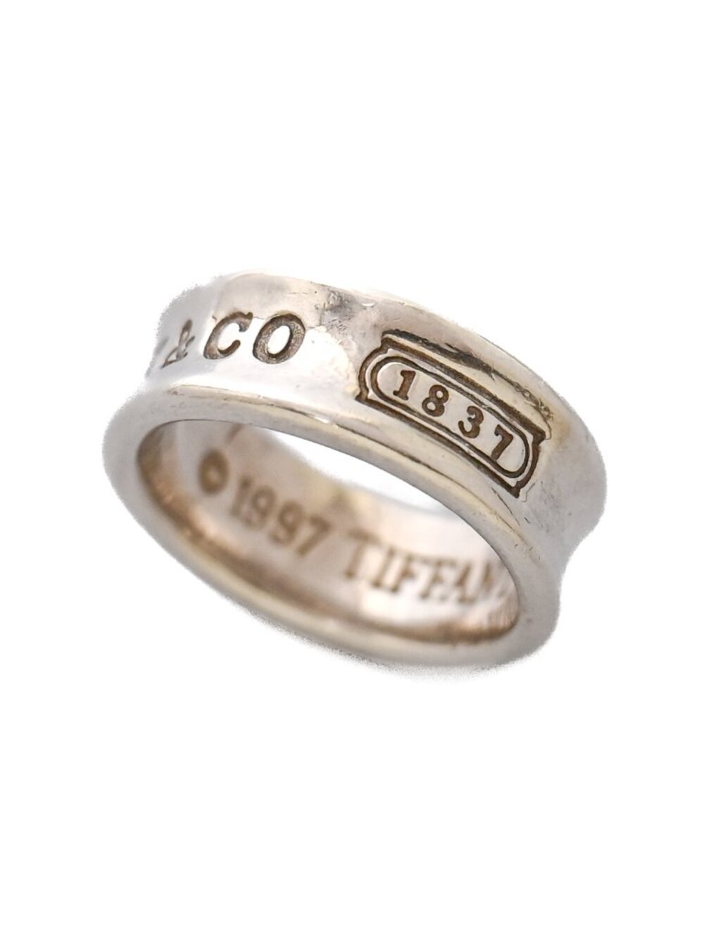 Authentic Vintage Tiffany & Co. 1837 Ring in Sterling Silver Medium Width Sz 5.5 - Picture 3 of 5